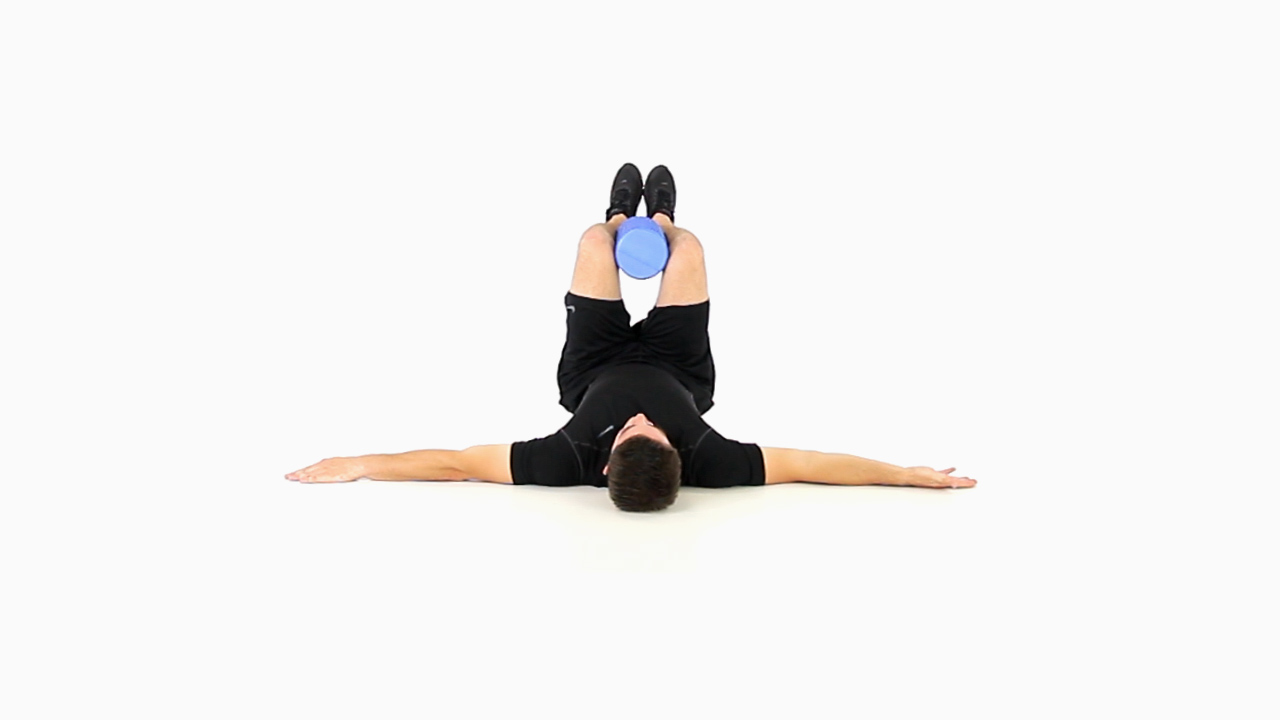 Supine position with knee flexed 90°